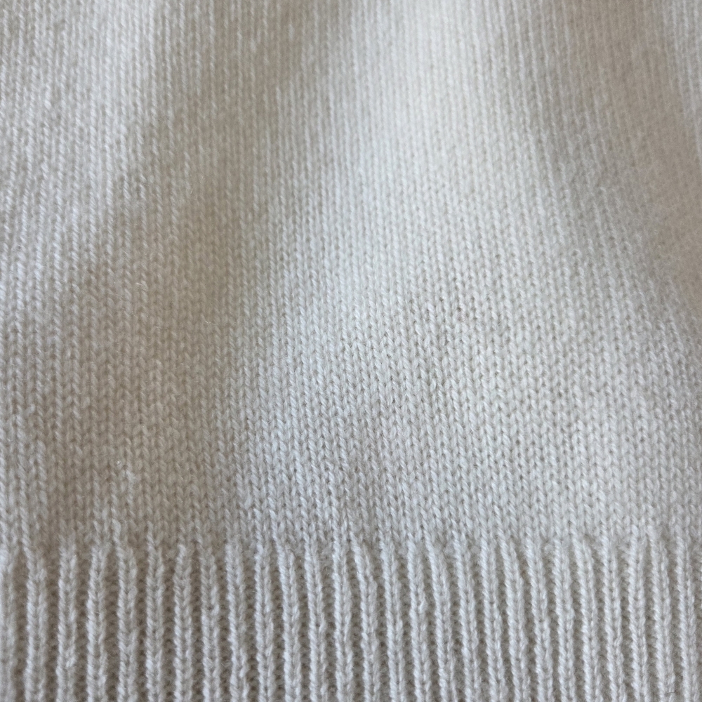 Theory Ivory Cashmere Lace Up Mock Neck Sweater Womens Size Medium - Picture 5 of 11